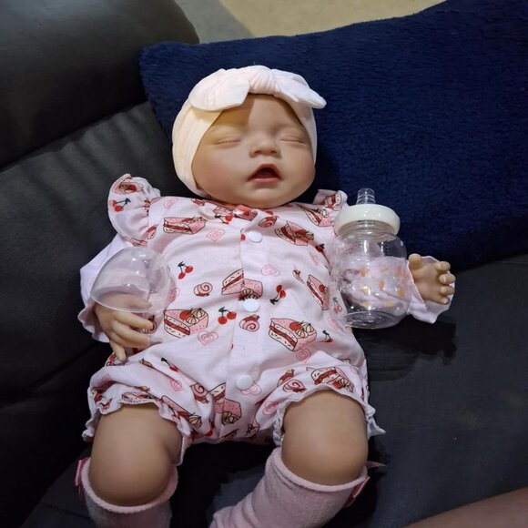 🆕20inch Soft Cloth Body Newborn Baby Dolls Poseable Limbs Real Life Doll Girl - Picture 1 of 10
